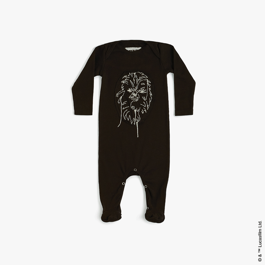 EMBROIDERED CHEWBACCA FOOTED OVERALL (BABY)